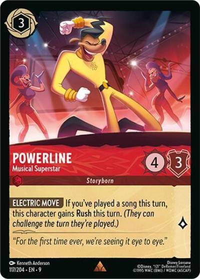 Powerline Musical Superstar 117/204 Fabled Lorcana card
