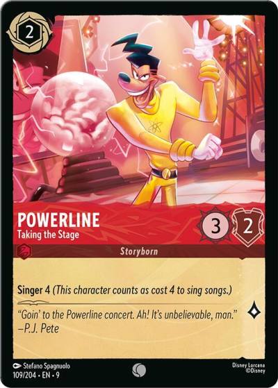 Powerline Taking the Stage 109/204 Fabled Lorcana card