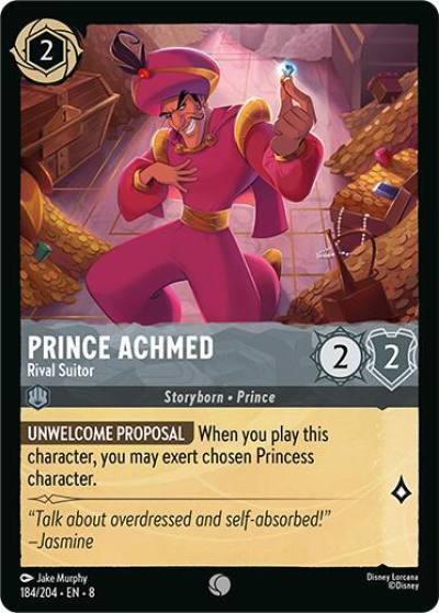 Prince Achmed Rival Suitor 184/204 Reign of Jafar Lorcana card