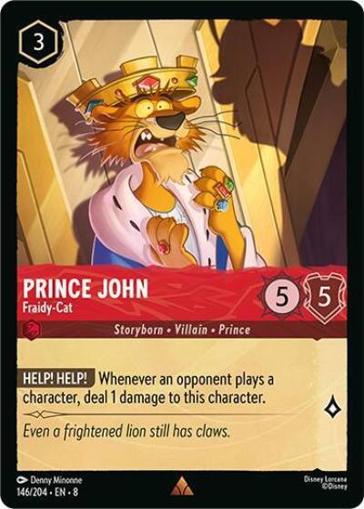 Prince John Fraidy Cat 146/204 Reign of Jafar Lorcana card