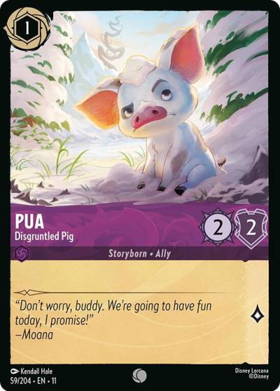 Pua Disgruntled Pig 59/204 Winterspell Lorcana card