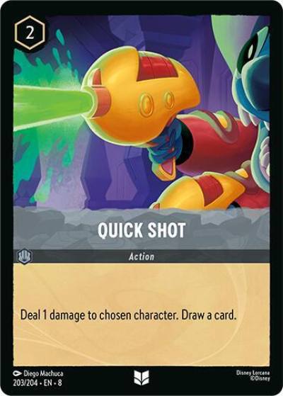 Quick Shot 203/204 Reign of Jafar Lorcana card