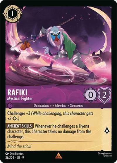 Rafiki Mystical Fighter 36/204 Fabled Lorcana card