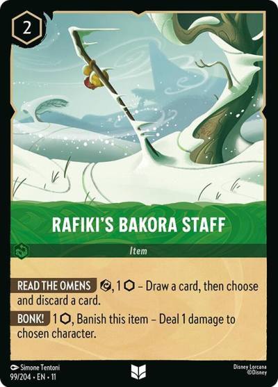 Rafikis Bakora Staff 99/204 Winterspell Lorcana card