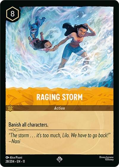 Raging Storm 28/204 Winterspell Lorcana card