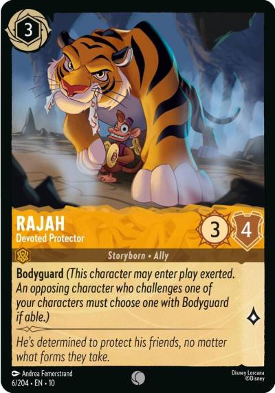 Rajah Devoted Protector 6/204 Whispers in the Well Lorcana card