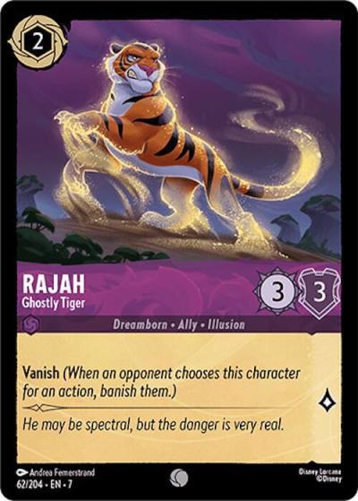 Rajah Ghostly Tiger 62/204 Archazia's Island Lorcana card
