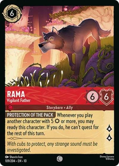 Rama Vigilant Father 109/204 Whispers in the Well Lorcana card