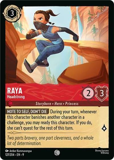 Raya Headstrong 127/204 Fabled Lorcana card