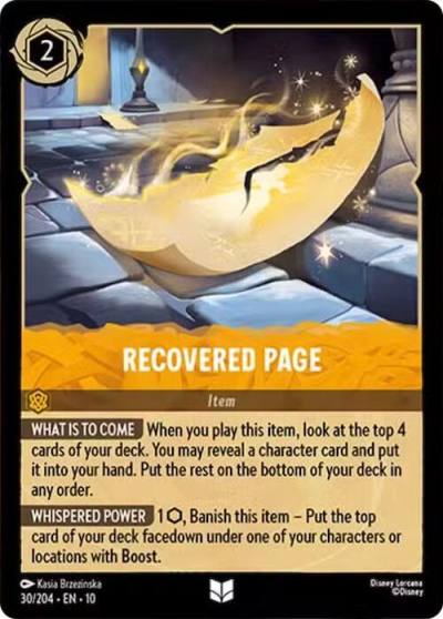 Recovered Page 30/204 Whispers in the Well Lorcana card