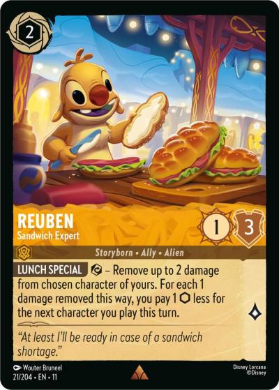 Reuben Sandwich Expert 21/204 Winterspell Lorcana card