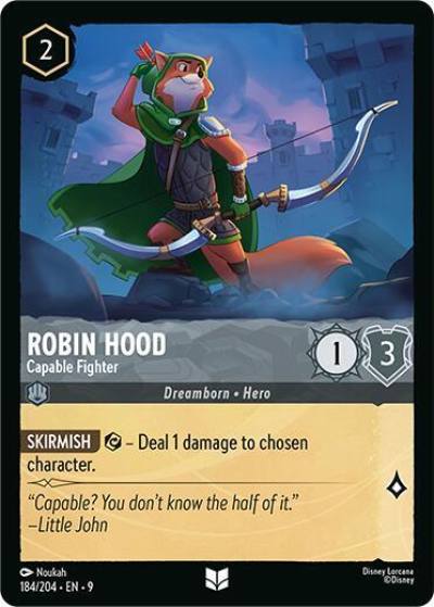Robin Hood Capable Fighter 184/204 Fabled Lorcana card