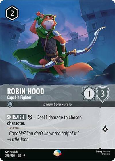 Robin Hood Capable Fighter Epic 220/204 Fabled Lorcana card