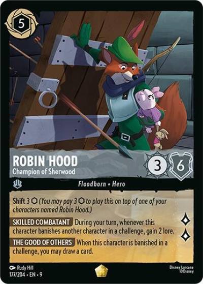 Robin Hood Champion of Sherwood 177/204 Fabled Lorcana card