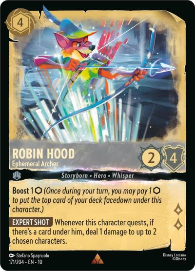 Robin Hood Ephemeral Archer 171/204 Whispers in the Well Lorcana card