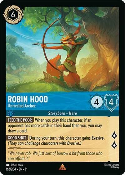 Robin Hood Unrivaled Archer 162/204 Fabled Lorcana card
