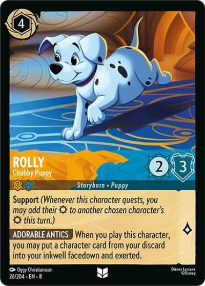 Rolly Chubby Puppy 26/204 Reign of Jafar Lorcana card