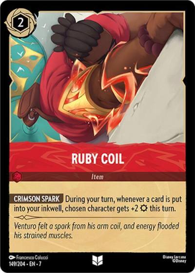 Ruby Coil 149/204 Archazia's Island Lorcana card