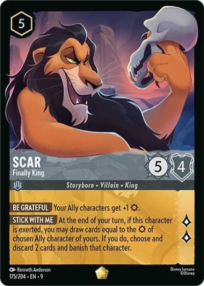 Scar Finally King 175/204 Fabled Lorcana card