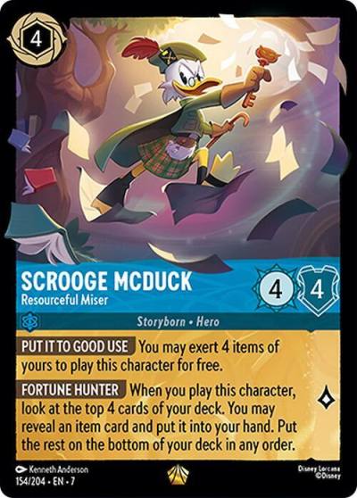 Scrooge McDuck Resourceful Miser 154/204 Archazia's Island Lorcana card