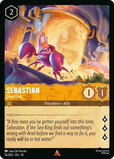 Sebastian Loyal Crab 16/204 Whispers in the Well Lorcana card