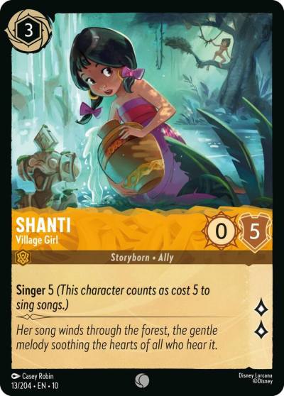 Shanti Village Girl 13/204 Whispers in the Well Lorcana card