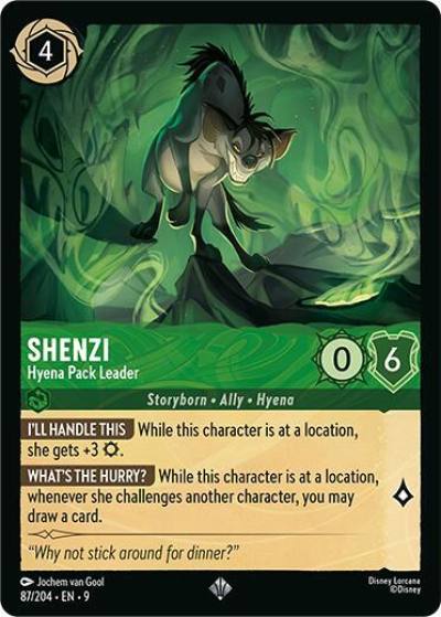 Shenzi Hyena Pack Leader 87/204 Fabled Lorcana card