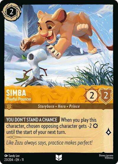 Simba Playful Pouncer 23/204 Winterspell Lorcana card