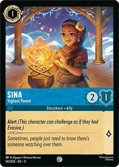 Sina Vigilant Parent 142/204 Winterspell Lorcana card
