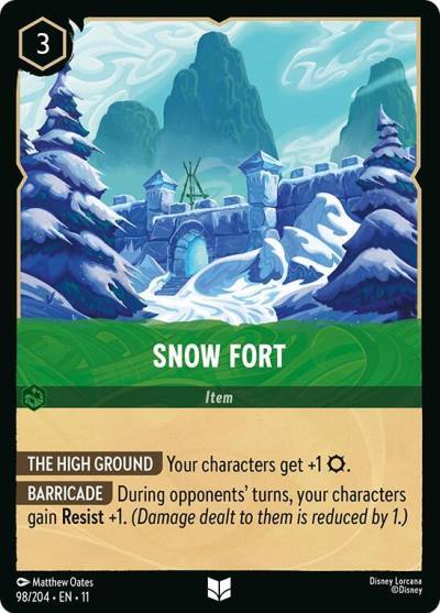 Snow Fort 98/204 Winterspell Lorcana card