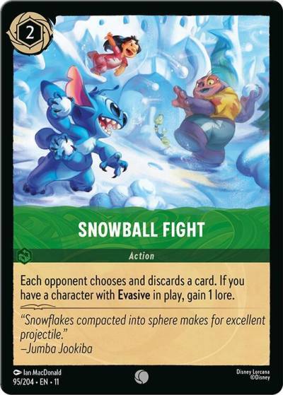Snowball Fight 95/204 Winterspell Lorcana card