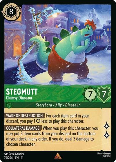 Stegmutt Clumsy Dinosaur 79/204 Winterspell Lorcana card
