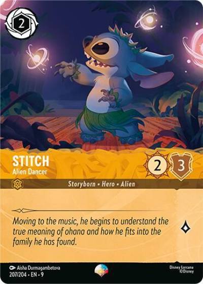 Stitch Alien Dancer Epic 207/204 Fabled Lorcana card