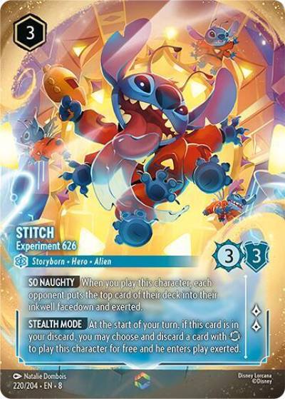 Stitch Experiment 626 Enchanted 220/204 Reign of Jafar Lorcana card
