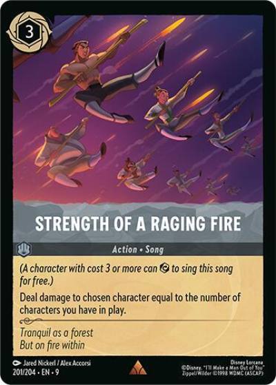 Strength of a Raging Fire 201/204 Fabled Lorcana card