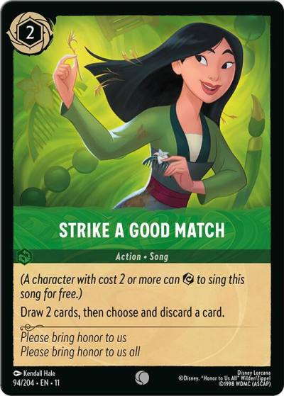 Strike a Good Match 94/204 Winterspell Lorcana card