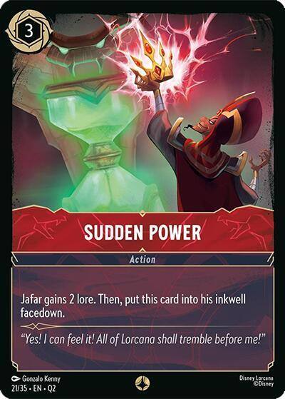Sudden Power 21/35 Illumineer's Quest: Palace Heist Lorcana card