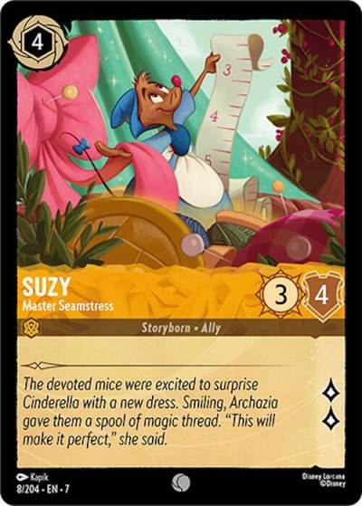 Suzy Master Seamstress 8/204 Archazia's Island Lorcana card