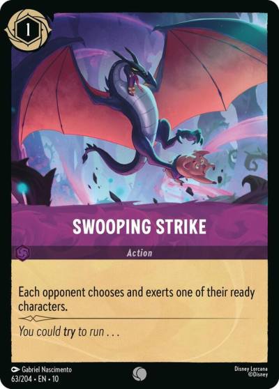 Swooping Strike 63/204 Whispers in the Well Lorcana card