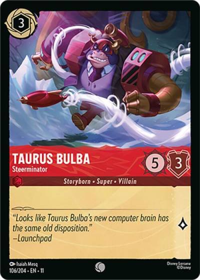 Taurus Bulba Steerminator 106/204 Winterspell Lorcana card