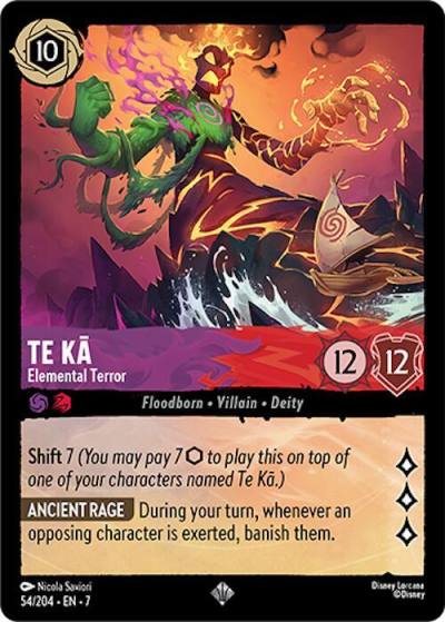 Te Ka Elemental Terror 54/204 Archazia's Island Lorcana card