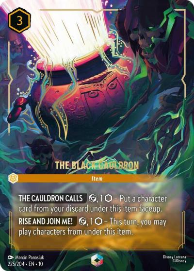 The Black Cauldron Enchanted 225/204 Whispers in the Well Lorcana card