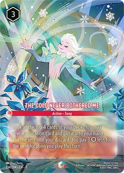 The Cold Never Bothered Me Enchanted 234/204 Winterspell Lorcana card