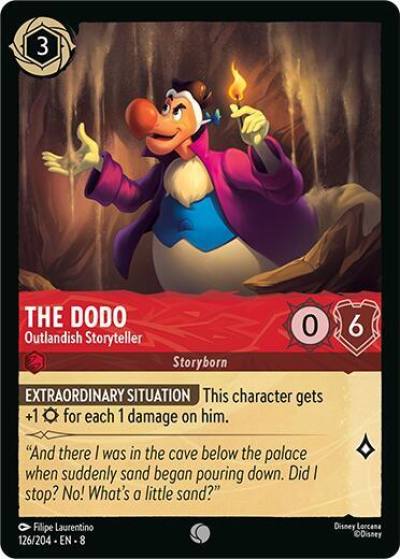 The Dodo Outlandish Storyteller 126/204 Reign of Jafar Lorcana card