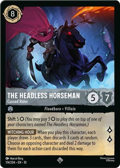 The Headless Horseman Cursed Rider 174/204 Whispers in the Well Lorcana card