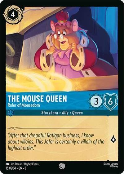 The Mouse Queen Ruler of Mousedom 153/204 Reign of Jafar Lorcana card
