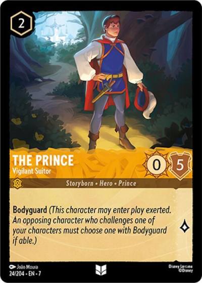 The Prince Vigilant Suitor 24/204 Archazia's Island Lorcana card