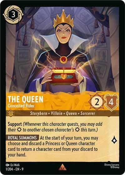 The Queen Conceited Ruler 1/204 Fabled Lorcana card