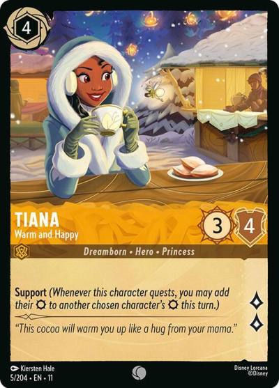Tiana Warm and Happy 5/204 Winterspell Lorcana card