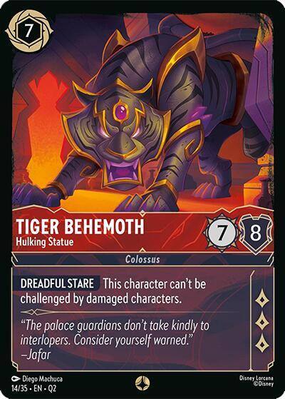 Tiger Behemoth Hulking Statue 14/35 Illumineer's Quest: Palace Heist Lorcana card